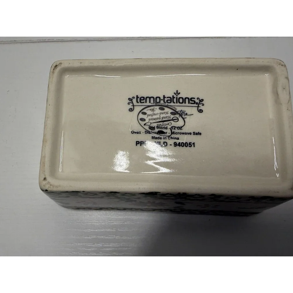 Temp-tations by Tara Holiday Loaf Pan – 12oz Rectangular Stoneware – Plastic Lid
